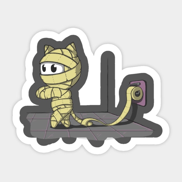 Mummy Cat Sticker by IdeasConPatatas